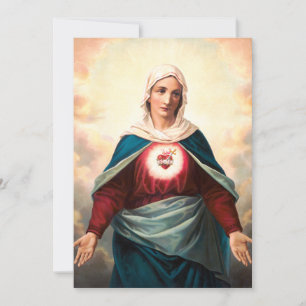 Det obefläckade hjärtat av Maria Julkort