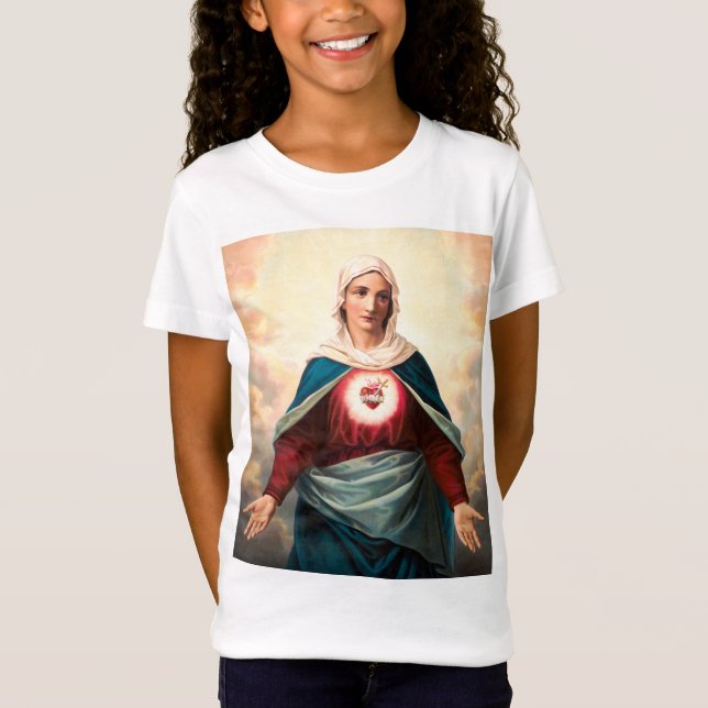 Det obefläckade hjärtat av Maria T Shirt (Framsida)