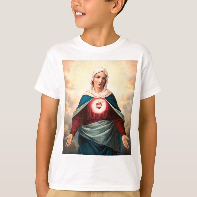 Det obefläckade hjärtat t shirt (Framsida)