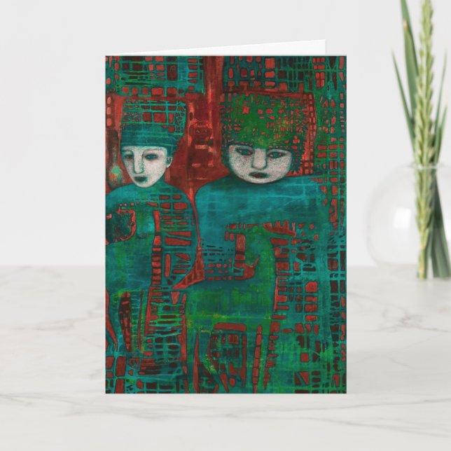 det ödmjuka hälsningkortet helgkort (Framsida)