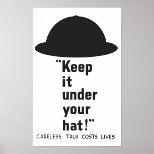 Det oförsiktiga samtalet kostar liv -- WW2 Poster