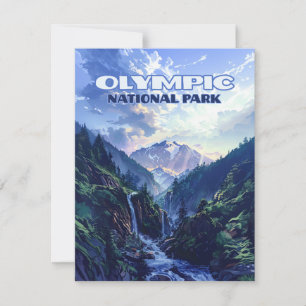 Det olympiska nationalparken Washingtons bergskort