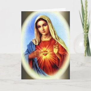 Det omakulerade hjärtat av Blsed Virgin Mary Kort
