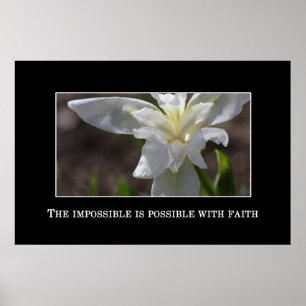 Det omöjligt är möjligheten till och med tro poster