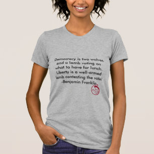 Det onda leendet, demokrati är två varger och en t-shirt