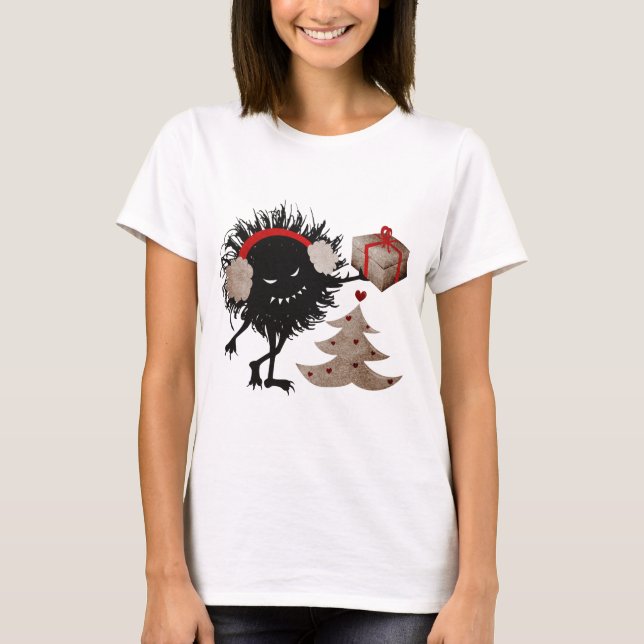 Det onda teckenet ger julklapp tee shirt (Framsida)