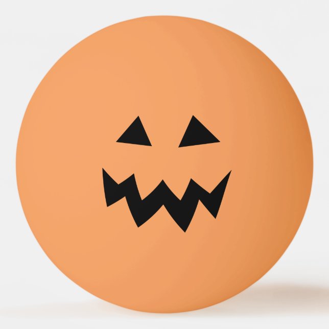 Det orange Halloween pumpahuvudet snider Pingisboll (Framsidan)