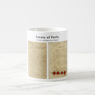 Det ORIGINAL- fördrag av Paris 1783 Kaffemugg