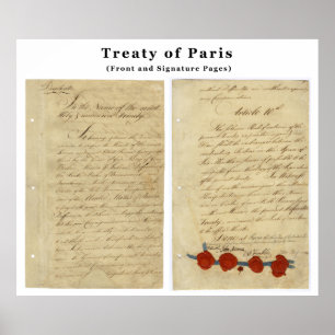 Det ORIGINAL- fördrag av Paris 1783 Poster