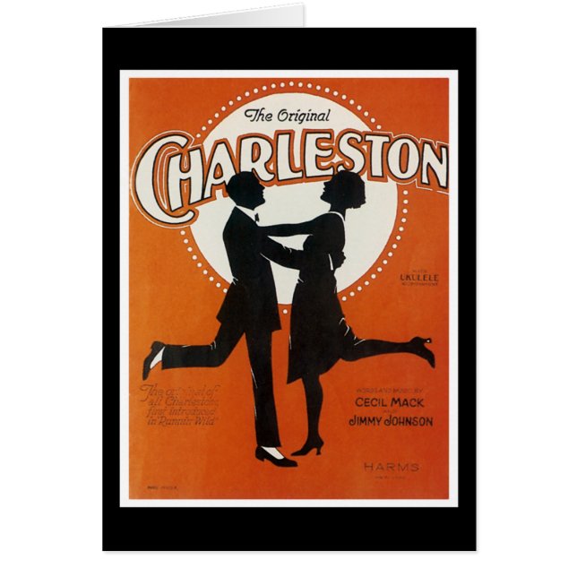 Det original- lakan för den Charleston Hälsningskort (Framsidan)