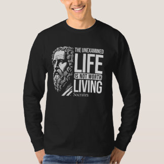 Det outforskade livet Socrates-citat för filosofer T Shirt