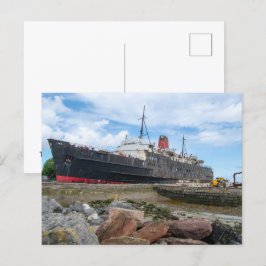 Det övergivna fartyget TSS Duke of Lancaster Helg Vykort