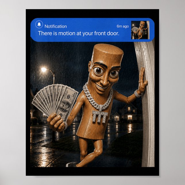 Det pågår rörelse längst fram Tung Tung Tung Sahur Poster (Framsidan)