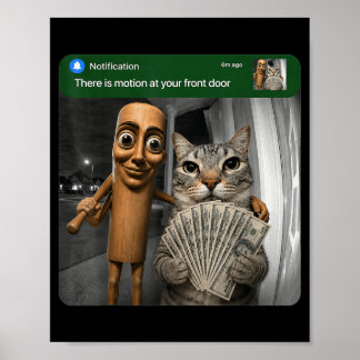 Det pågår rörelse vid främre dörren Tung Tung Tung Poster