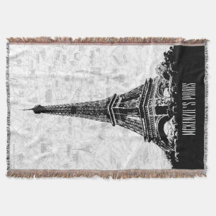 Det Paris Eiffel torn tillfogar ditt namn Filt