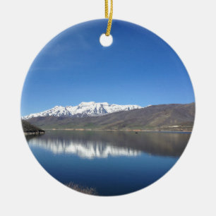 Det Park City Utah berg beskådar Julgransprydnad Keramik