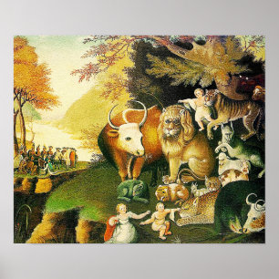 DET PEACEABLE KINGDOM AV E. Hicks Poster