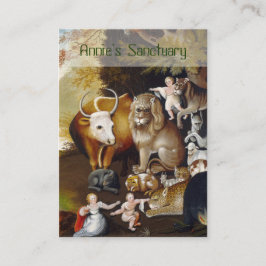 Det Peaceable kungariket - djur fristad/rädding Visitkort