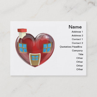 Det perfekta husbegreppet visitkort