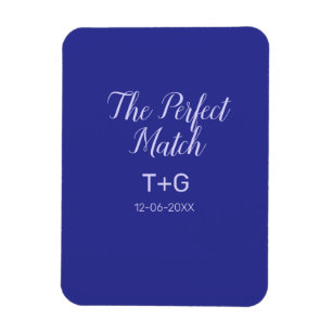 Det perfekta match kunglig blå lyx tillägg par nam magnet