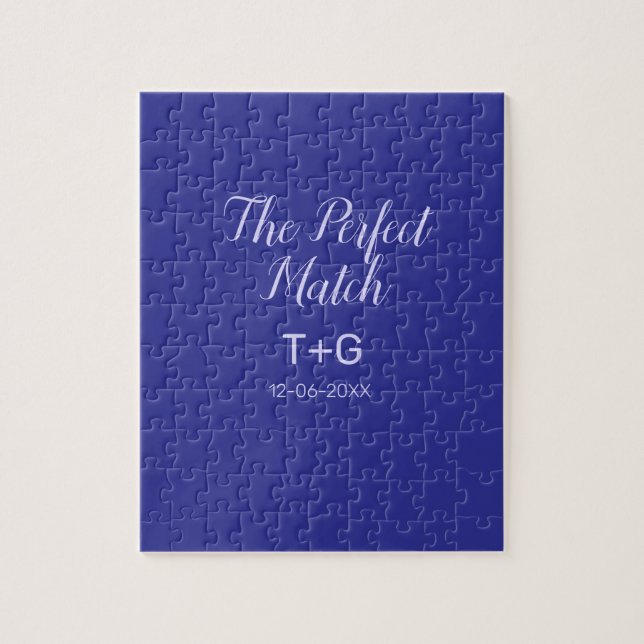 Det perfekta match kunglig blå lyx tillägg par nam pussel (Vertikal)