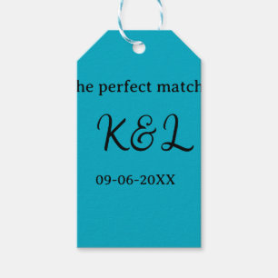 det perfekta matchande parets namn bokstavsdatum b presentetikett