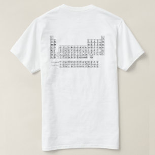 Det periodiska bord av inslag drar tillbaka t shirt
