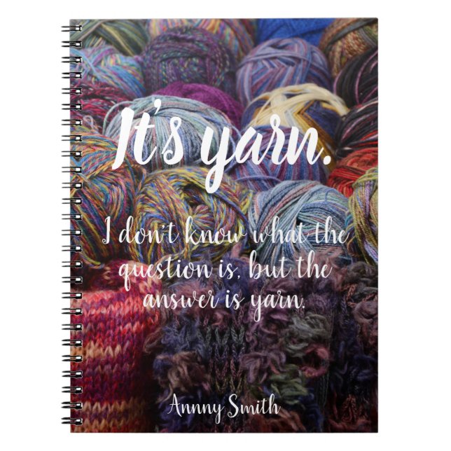 Det personalizeds//yarn. anteckningsbok med spiral (Framsidan)