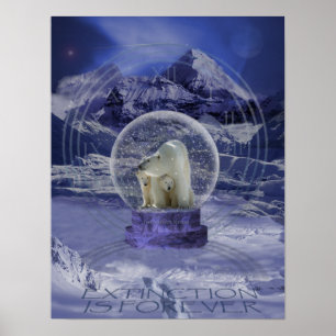 Det polara björnsnöjordklotet kopierar poster