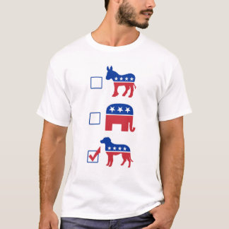 Det politiska husdjuret röstar hunden tee shirt