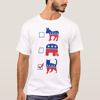 Det politiska husdjuret röstar katten tee shirt