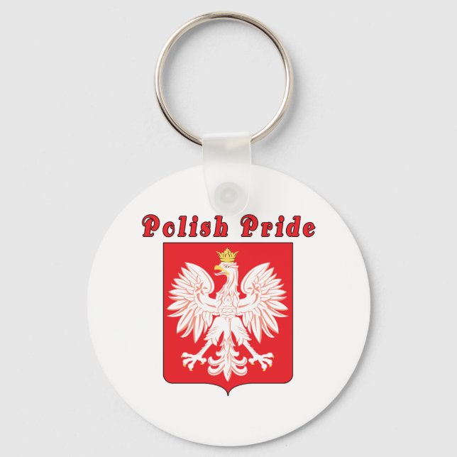 Det polska Pridet Eagle Keychain Nyckelring (Framsida)