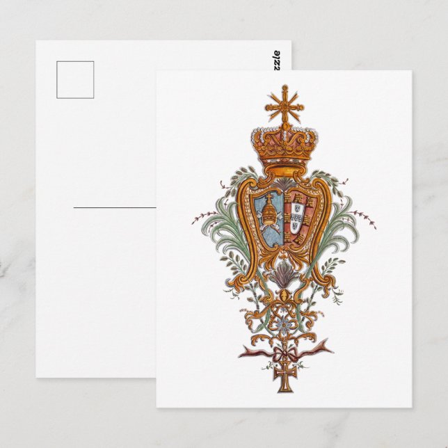 Det portugisiska patriot-Royalet Jackar Arm Vykort (Fram/baksida)