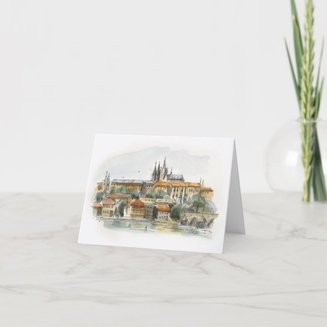 Det Prague slottet noterar kortet Kort (Framsida)