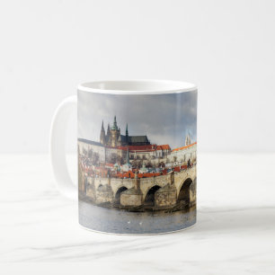 Det Prague slottet och Charles överbryggar Kaffemugg