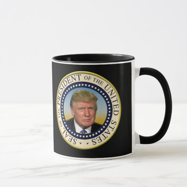 Det presidents- presidenttrumffotoet förseglar mugg (Höger)