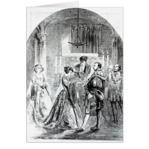 Det privata giftermål av Anne Boleyn Hälsningskort
