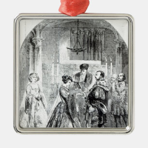 Det privata giftermål av Anne Boleyn Julgransprydnad Metall
