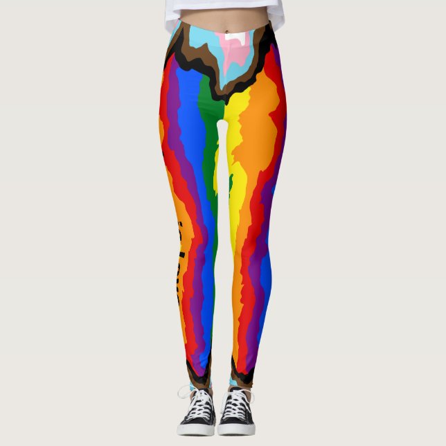 Det progressiva Pridet Kärlek är Kärlek Leggings (Framsida)