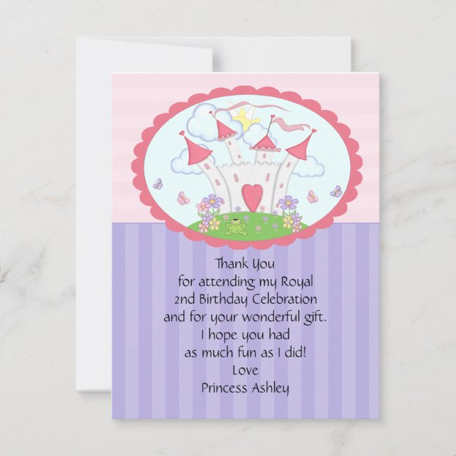 Det purpurfärgade tack för Princess Rockera sänker Kort (Framsida)