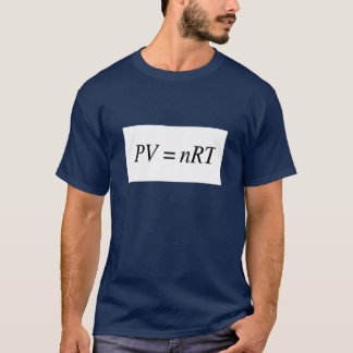 Det PV=nRT ideal gasar lagmanar mörka Tshirt Tee Shirt