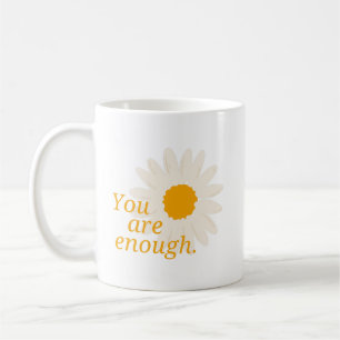 Det räcker - Daisyn för positiva citattecken blomm Kaffemugg
