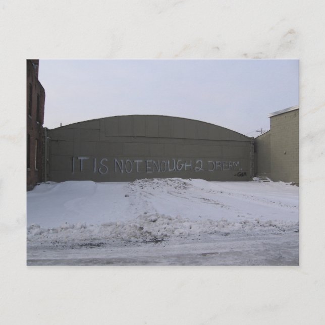 Det räcker inte med två drömmar vykort (Framsida)