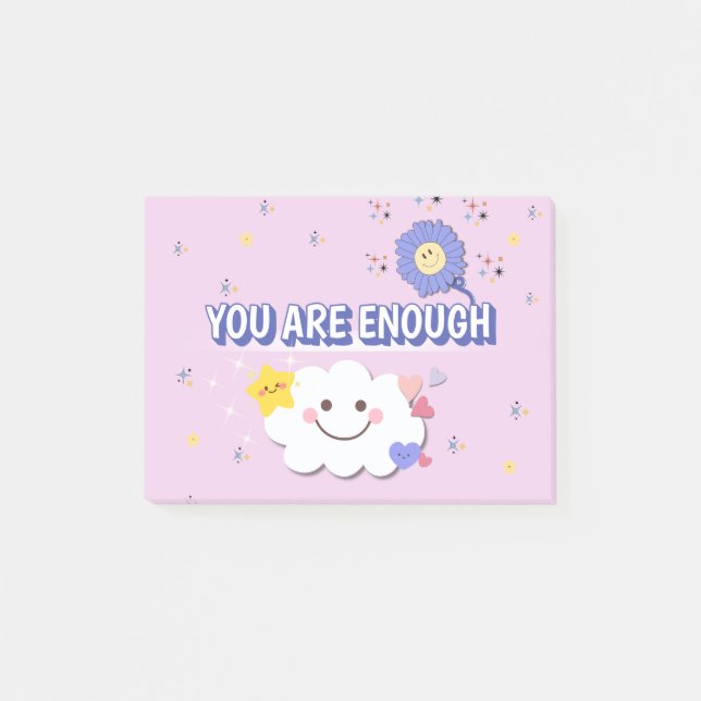 Det räcker med Cute Pastel Motivatory. Post-it Block (Framsida)