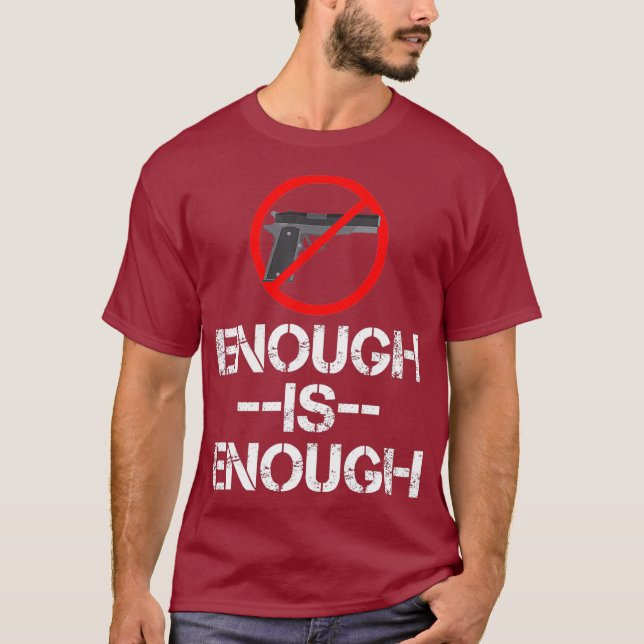 Det räcker med stöd för Gun Control T Shirt (Framsida)