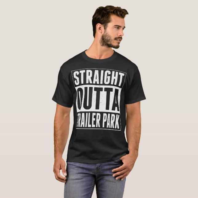 Det raka Outta släpet parkerar tshirten Tee Shirt (Hel framsida)