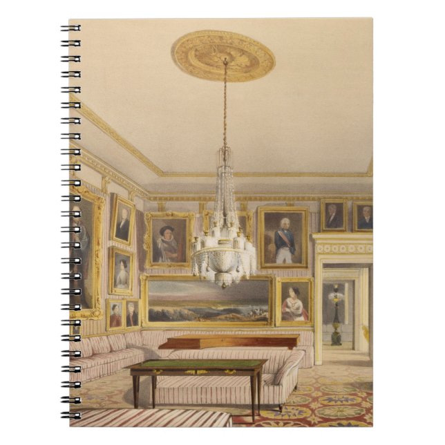 Det randiga teckningrummet, Apsley hus, 1853 Anteckningsbok Med Spiral (Framsidan)