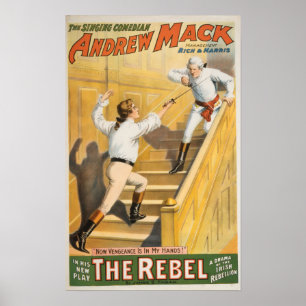 "Det rebelliska" irländska revoltdramat - fäktning Poster