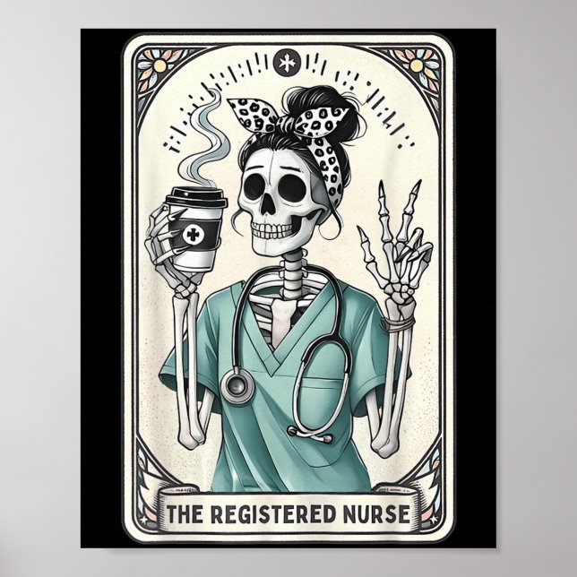 Det registrerade sjukförsäkringskortet Skeleton Rn Poster (Framsidan)