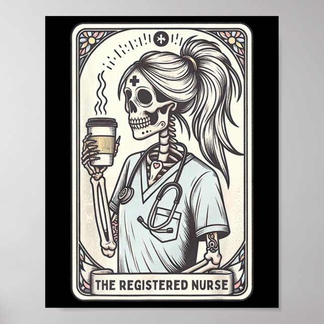 Det registrerade sjukförsäkringskortet Skeleton Rn Poster (Framsidan)